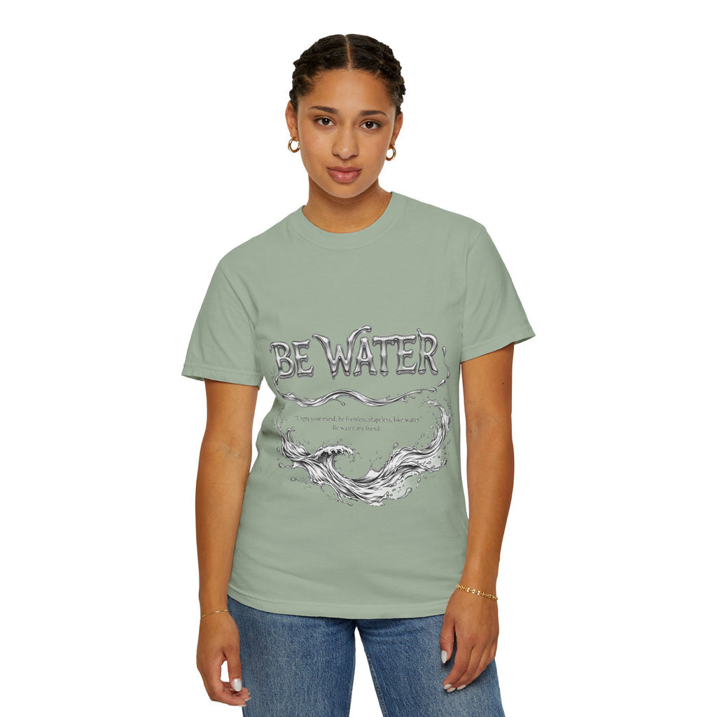 Bruce Lee "Be Water" Philosophy T-Shirt | Garment-Dyed Relaxed Fit, Unisex Style