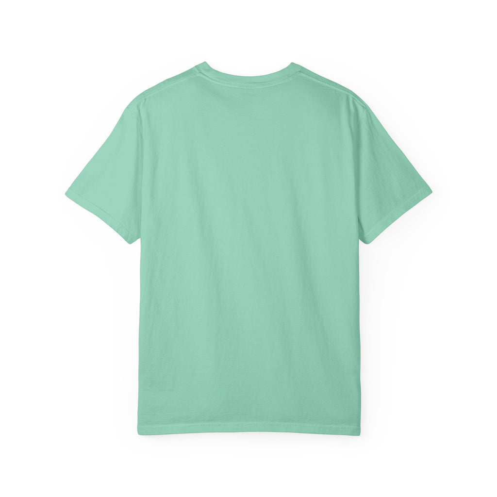 "Be Water, My Friend" Quote Tee – Soft Garment-Dyed Cotton with Flowing Water Art