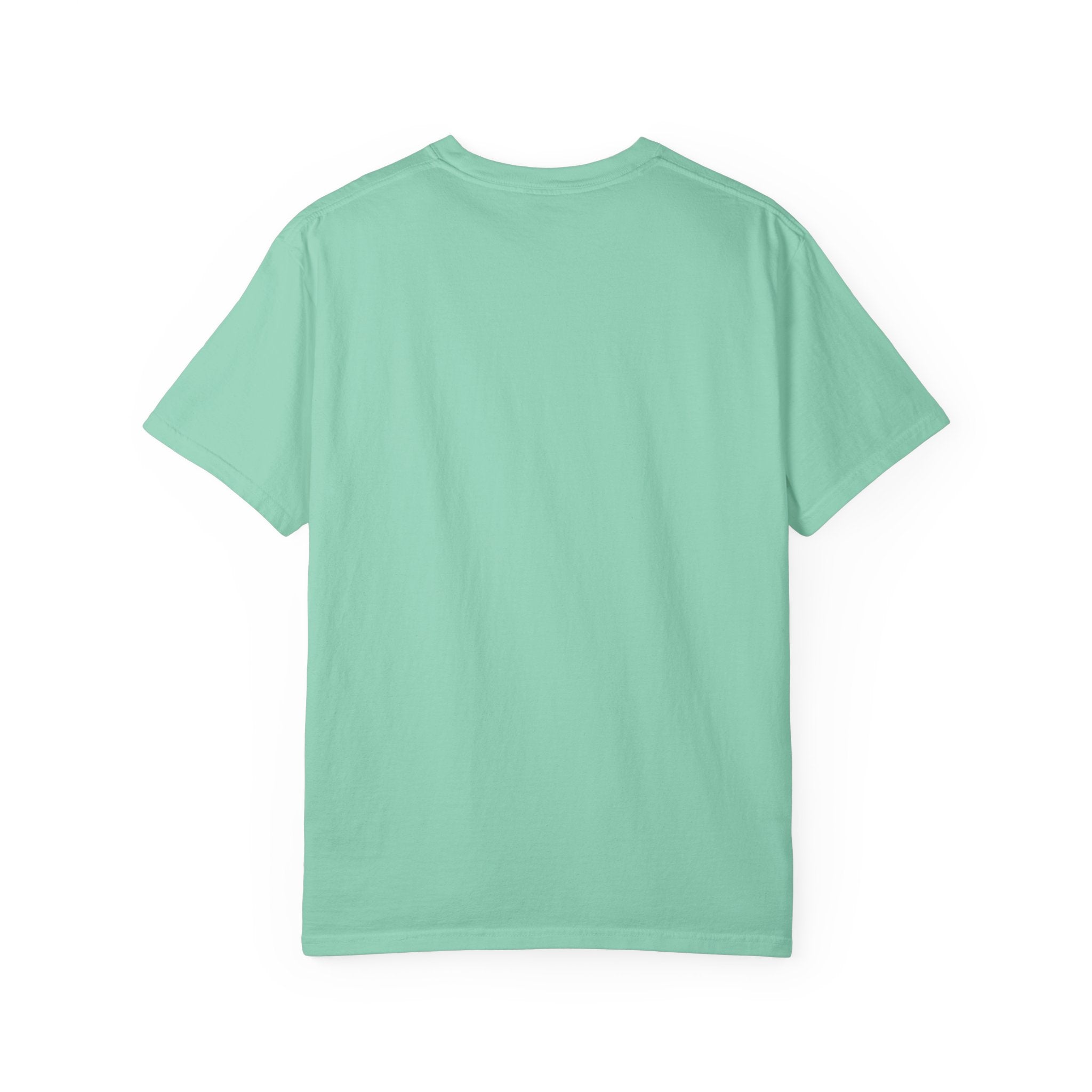 "Be Water, My Friend" Quote Tee – Soft Garment-Dyed Cotton with Flowing Water Art