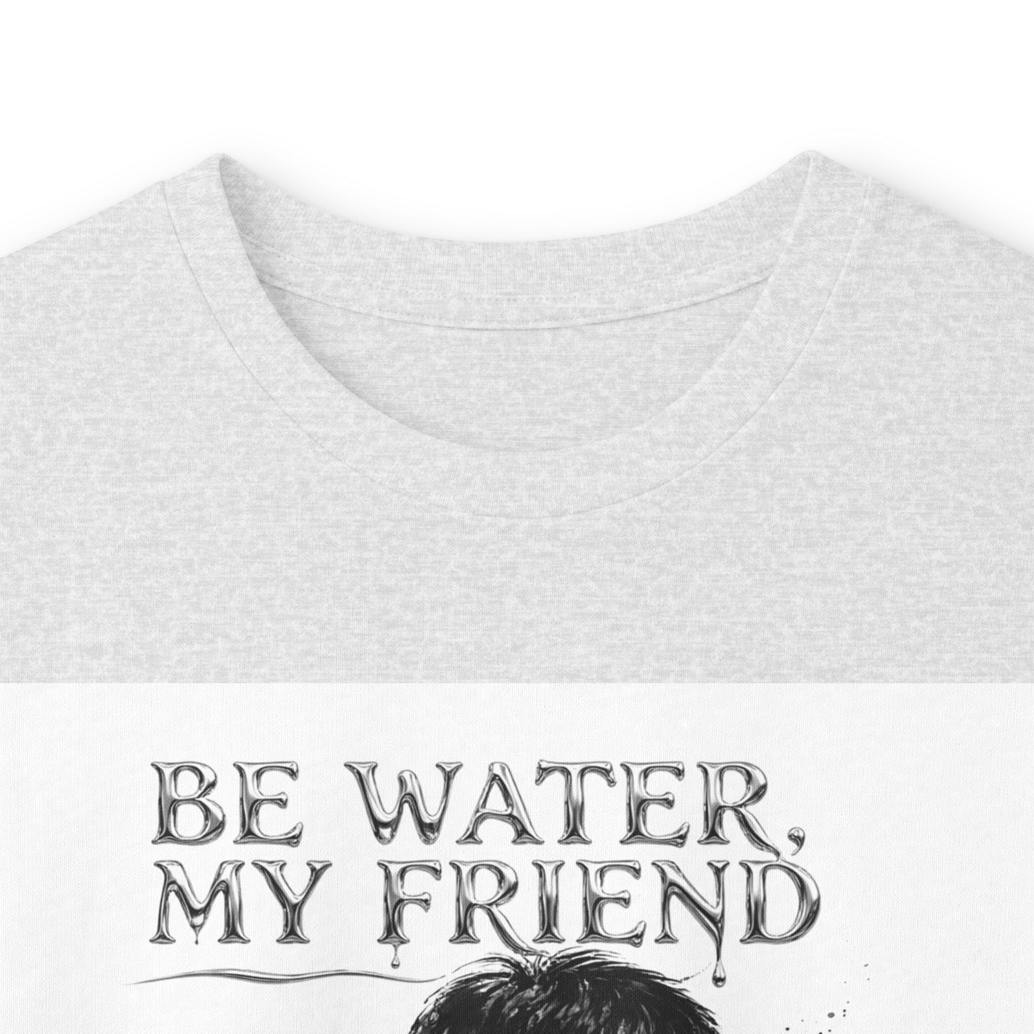 "Be Water" Long Sleeve T-Shirt – Bruce Lee Iconic Quote, Lightweight & Comfortable for Everyday Wear