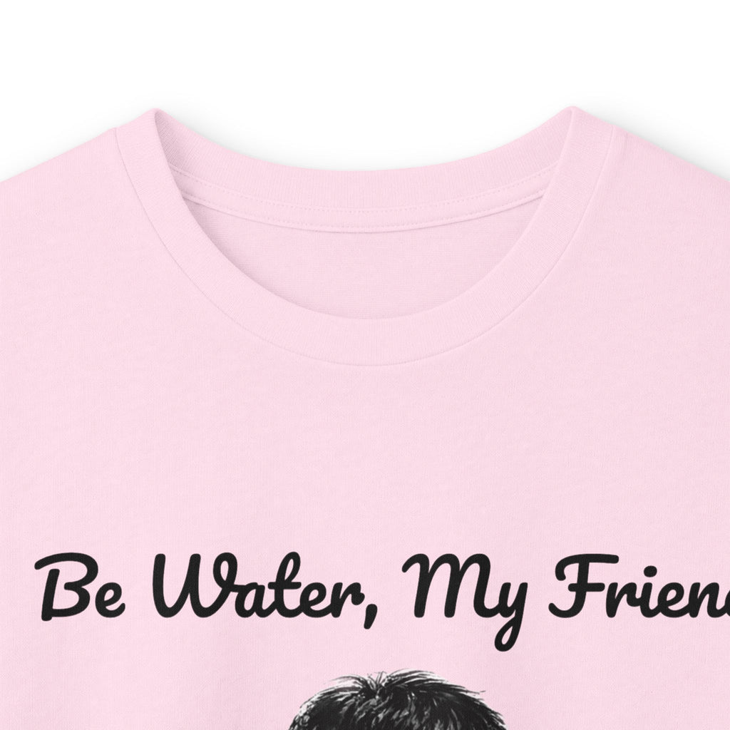 Flow Like Water: Bruce Lee Long Sleeve Crew Tee – Timeless Wisdom with Minimalist Water Art, Perfect for Layering