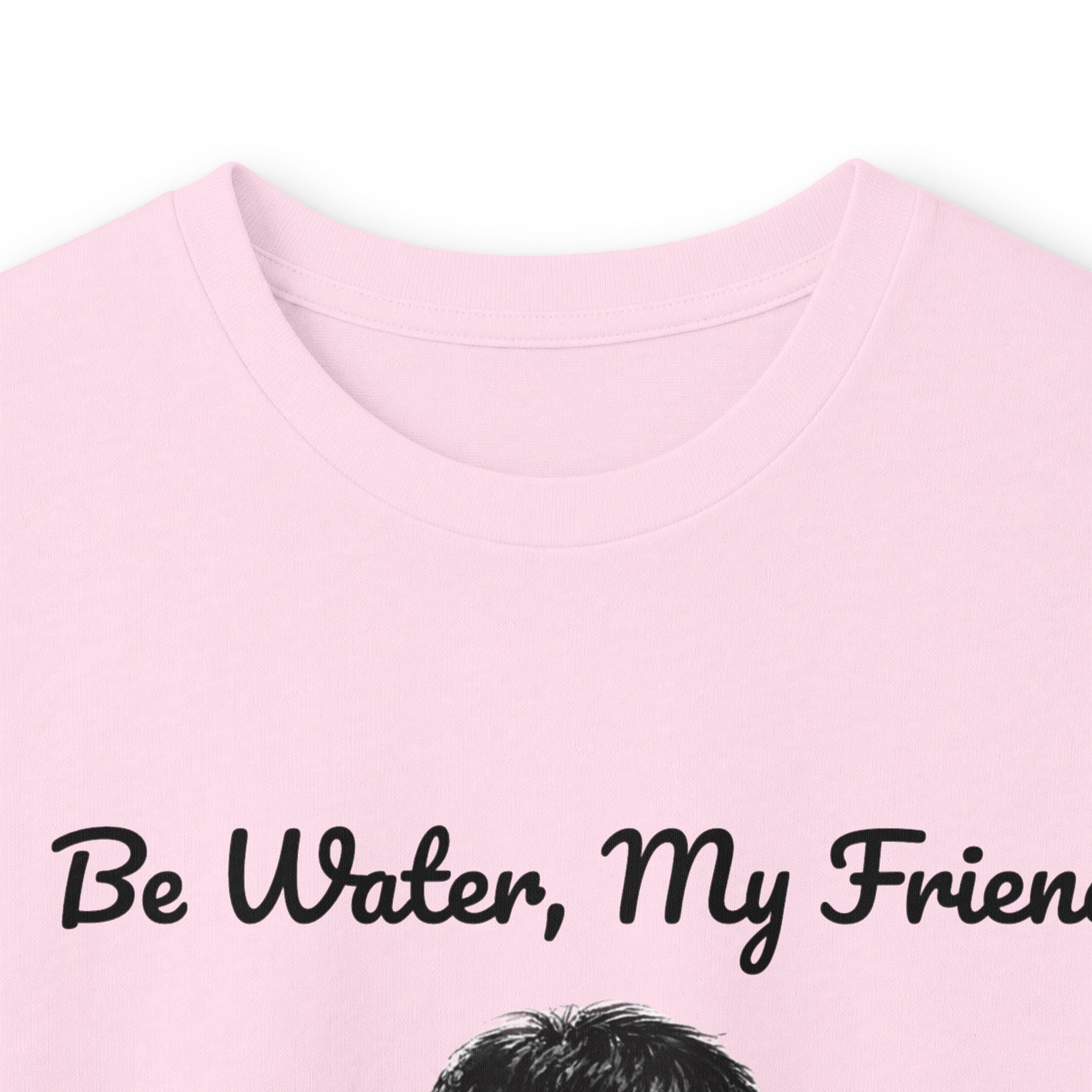 Flow Like Water: Bruce Lee Long Sleeve Crew Tee – Timeless Wisdom with Minimalist Water Art, Perfect for Layering