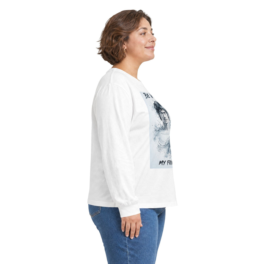The Water Way Long Sleeve Tee – Bruce Lee's Classic Portrait, Relaxed Cut, Built to Age Gracefully