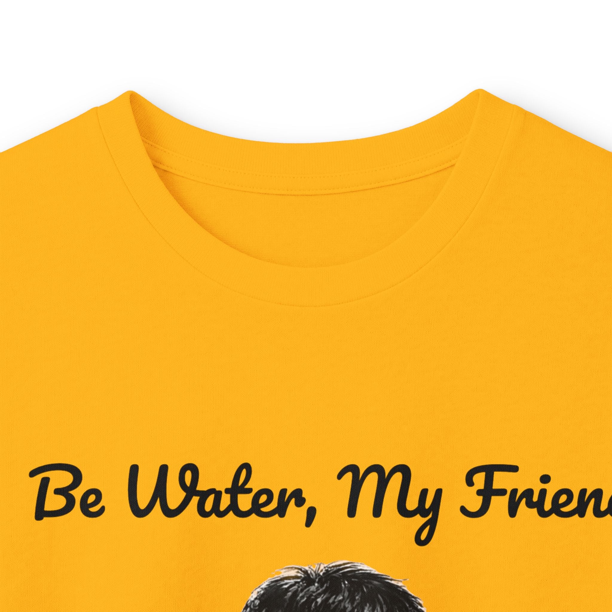 Flow Like Water: Bruce Lee Long Sleeve Crew Tee – Timeless Wisdom with Minimalist Water Art, Perfect for Layering