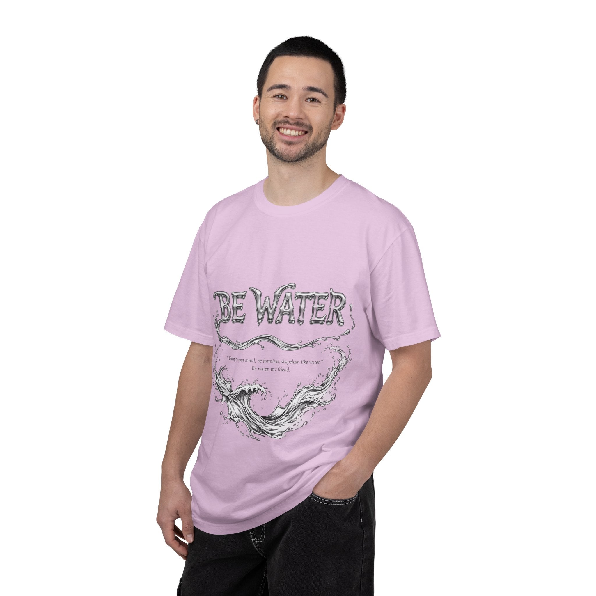 Bruce Lee "Be Water" Philosophy T-Shirt | Garment-Dyed Relaxed Fit, Unisex Style